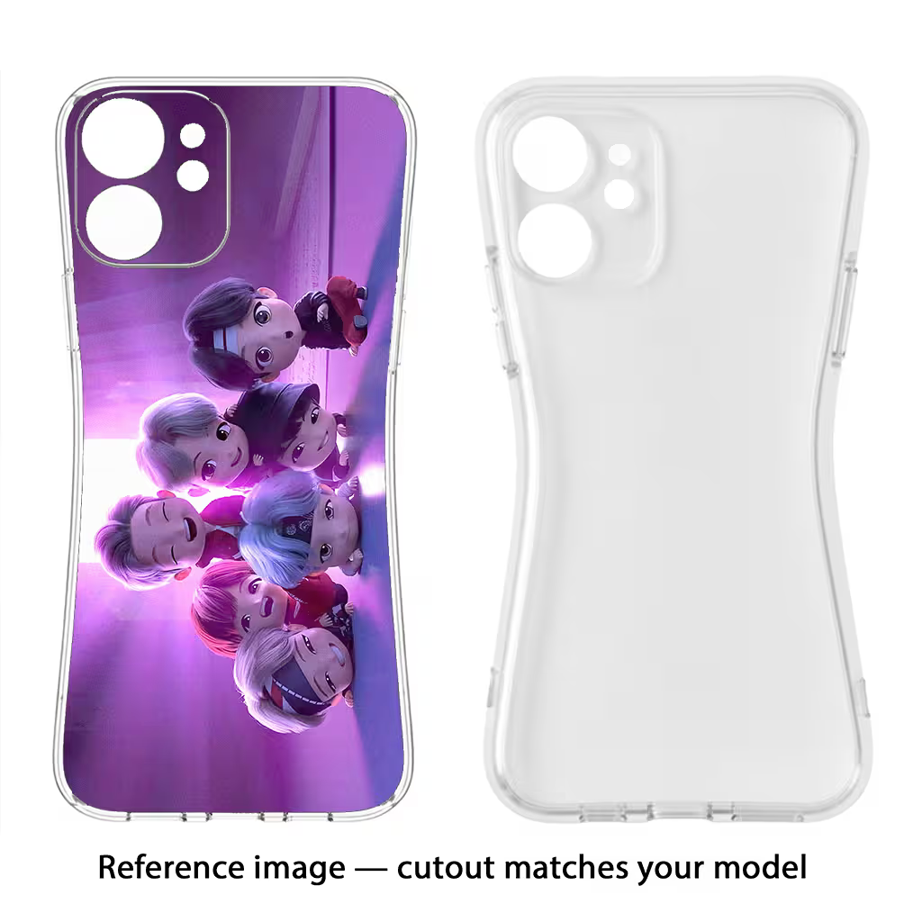 BTS Chibi Vivo V20 Soft Case Back Cover by Casekaro