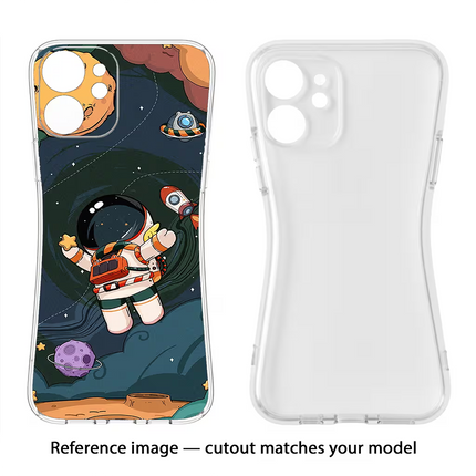 Cartoon Astronaut Redmi Y3 Soft Case Back Cover by Casekaro