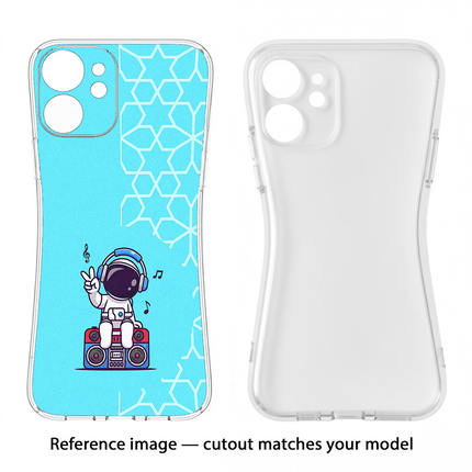 Cute Astronaut Chilling Redmi Note 13 5G Soft Case Back Cover by Casekaro