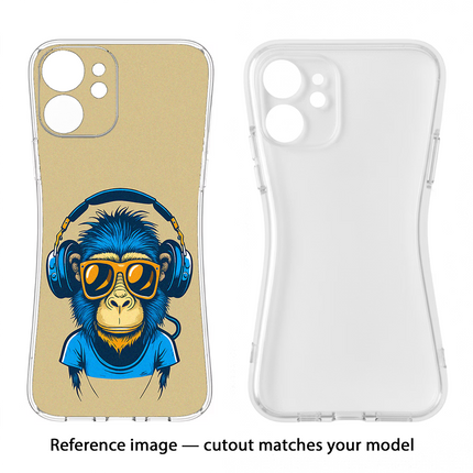 Monkey Headphone Moto Edge 40 Neo Soft Case Back Cover by Casekaro