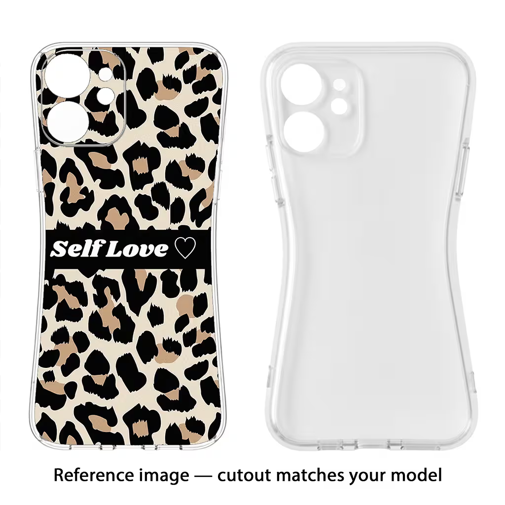 Leopard Print Self Love Vivo V40 Lite Soft Case Back Cover by Casekaro
