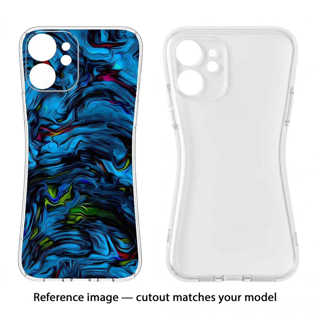 Dark Blue Abstract Realme 15 Soft Case Back Cover by Casekaro