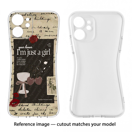 I am just a girl Oppo Reno12 5G Soft Case Back Cover by Casekaro