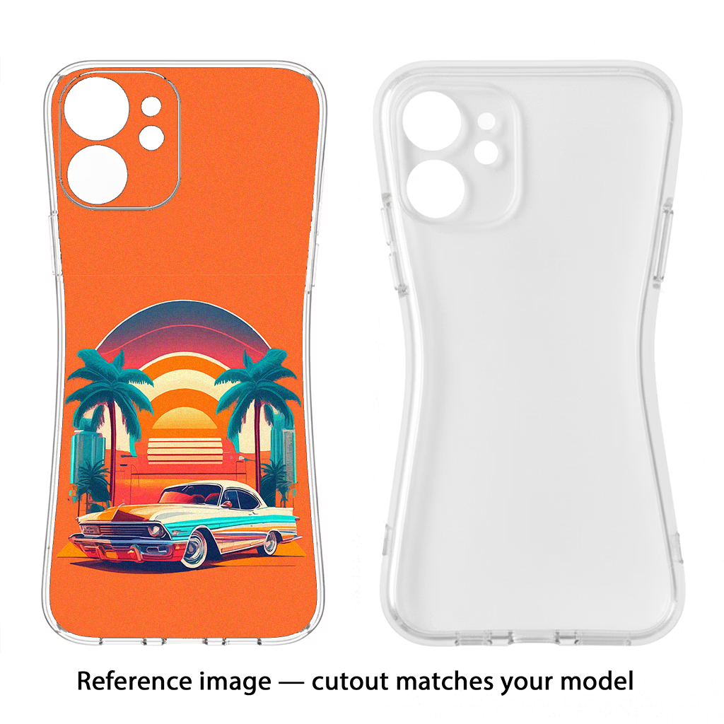 Palm Drive 80s Redmi Note 13 Pro+ 5G Soft Case Back Cover by Casekaro