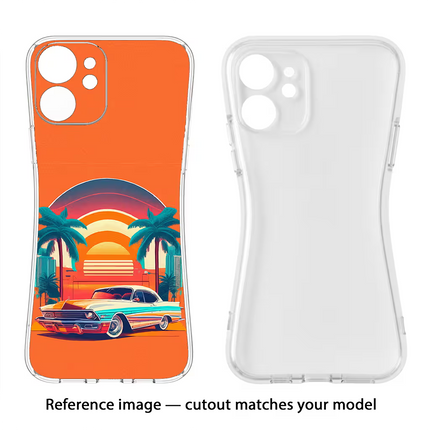 Palm Drive 80s Oppo Reno12 5G Soft Case Back Cover by Casekaro
