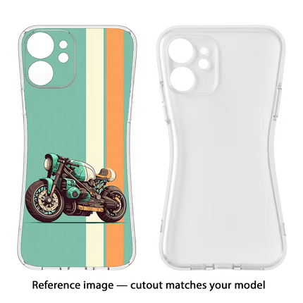 Striped Moto Drift Realme C17/Realme 7i Soft Case Back Cover by Casekaro