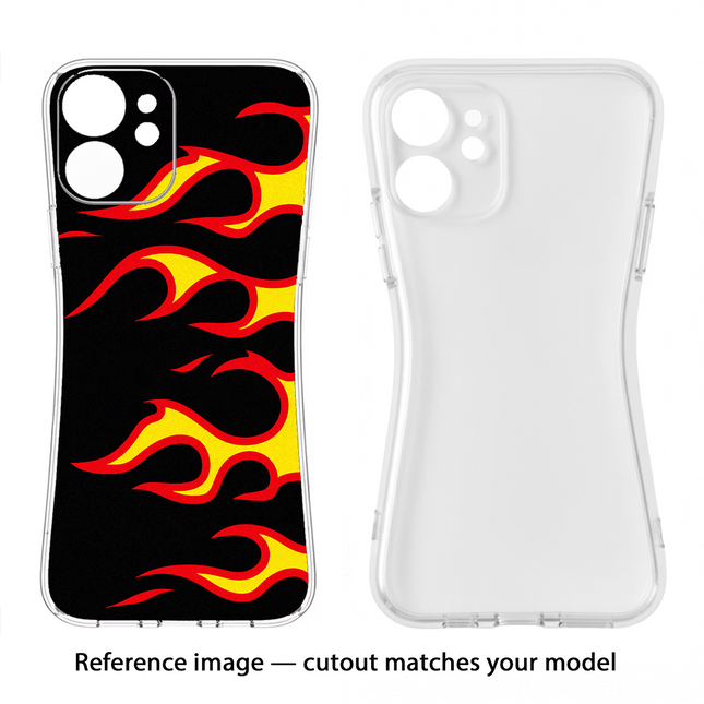 Side Sweep Flames Poco M3 Soft Case Back Cover by Casekaro