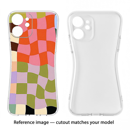 Wavy Grid iPhone 8 Plus Soft Case Back Cover by Casekaro