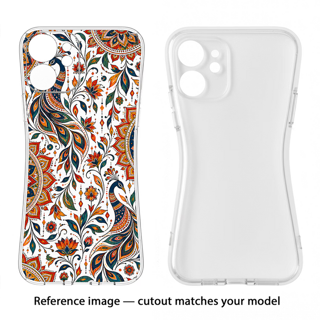 White Mayura Moto G04 Soft Case Back Cover by Casekaro