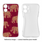 Maroon Elephant iPhone 12 Pro Soft Case Back Cover by Casekaro