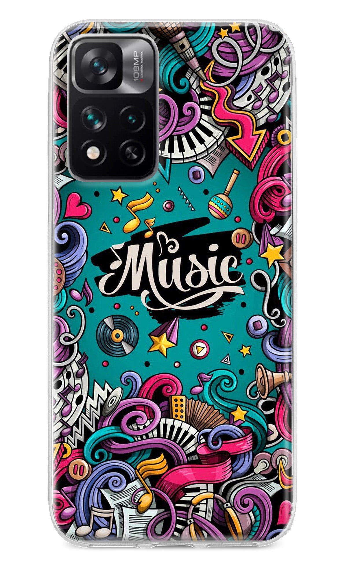 Music Graffiti Mi 11i 5G/11i 5G Hypercharge Back Cover