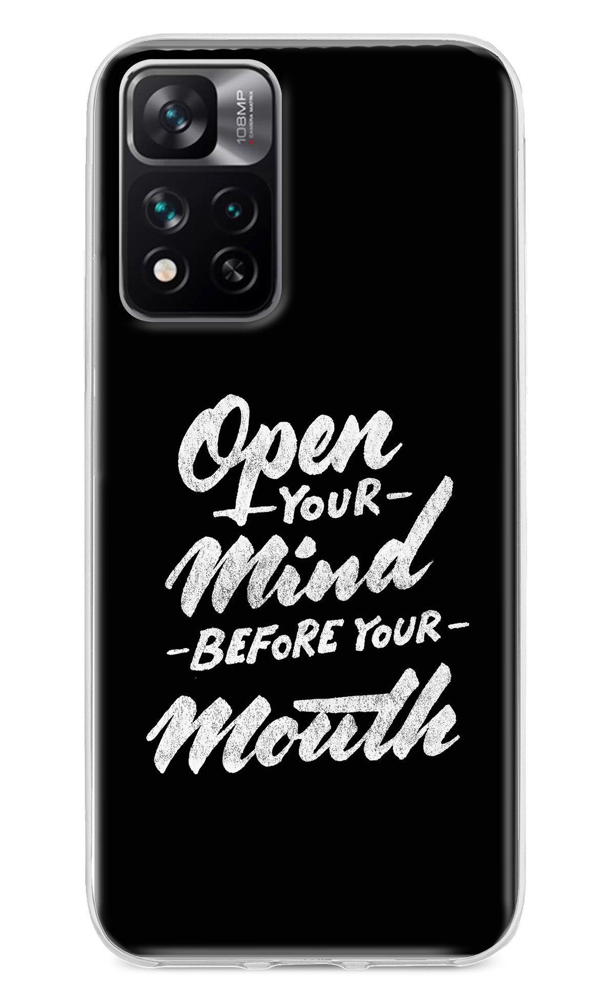 Open Your Mind Before Your Mouth Mi 11i 5G/11i 5G Hypercharge Back Cover