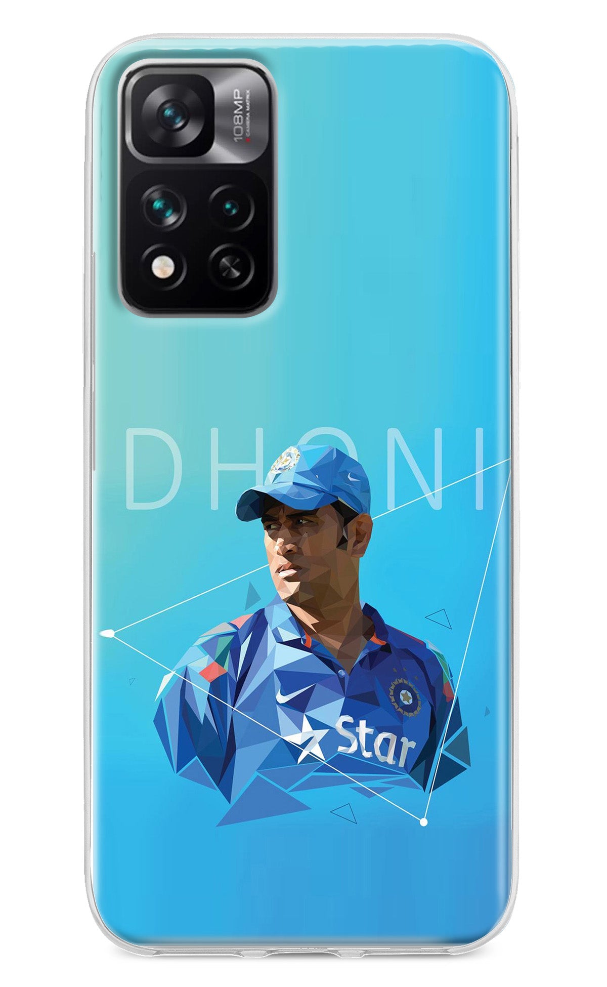 Dhoni Artwork Mi 11i 5G/11i 5G Hypercharge Back Cover