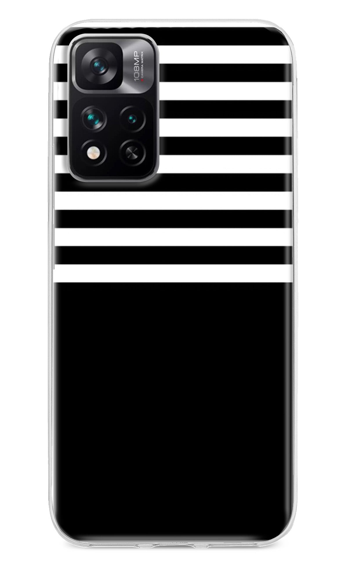 Black and White Print Mi 11i 5G/11i 5G Hypercharge Back Cover