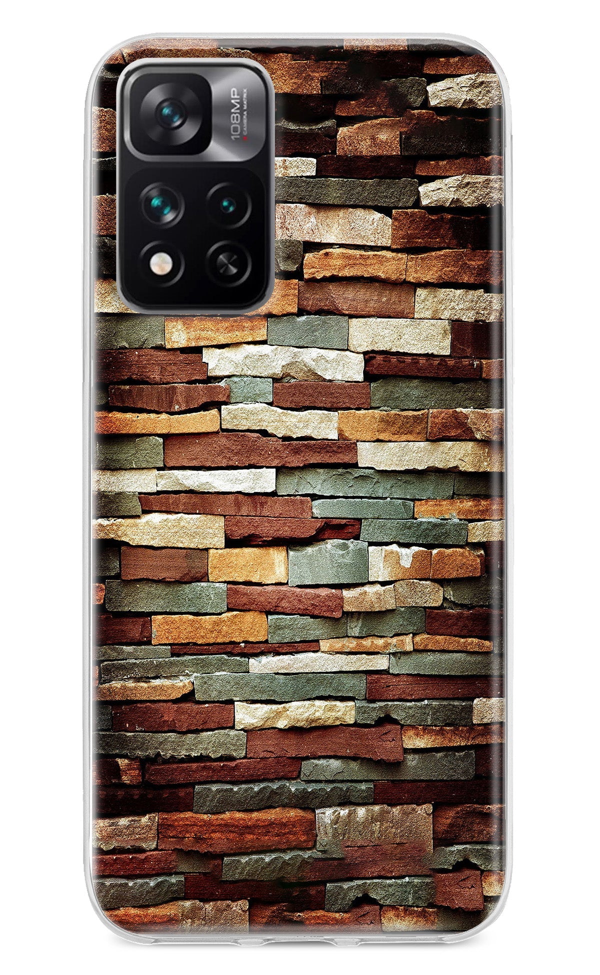 Bricks Pattern Mi 11i 5G/11i 5G Hypercharge Back Cover