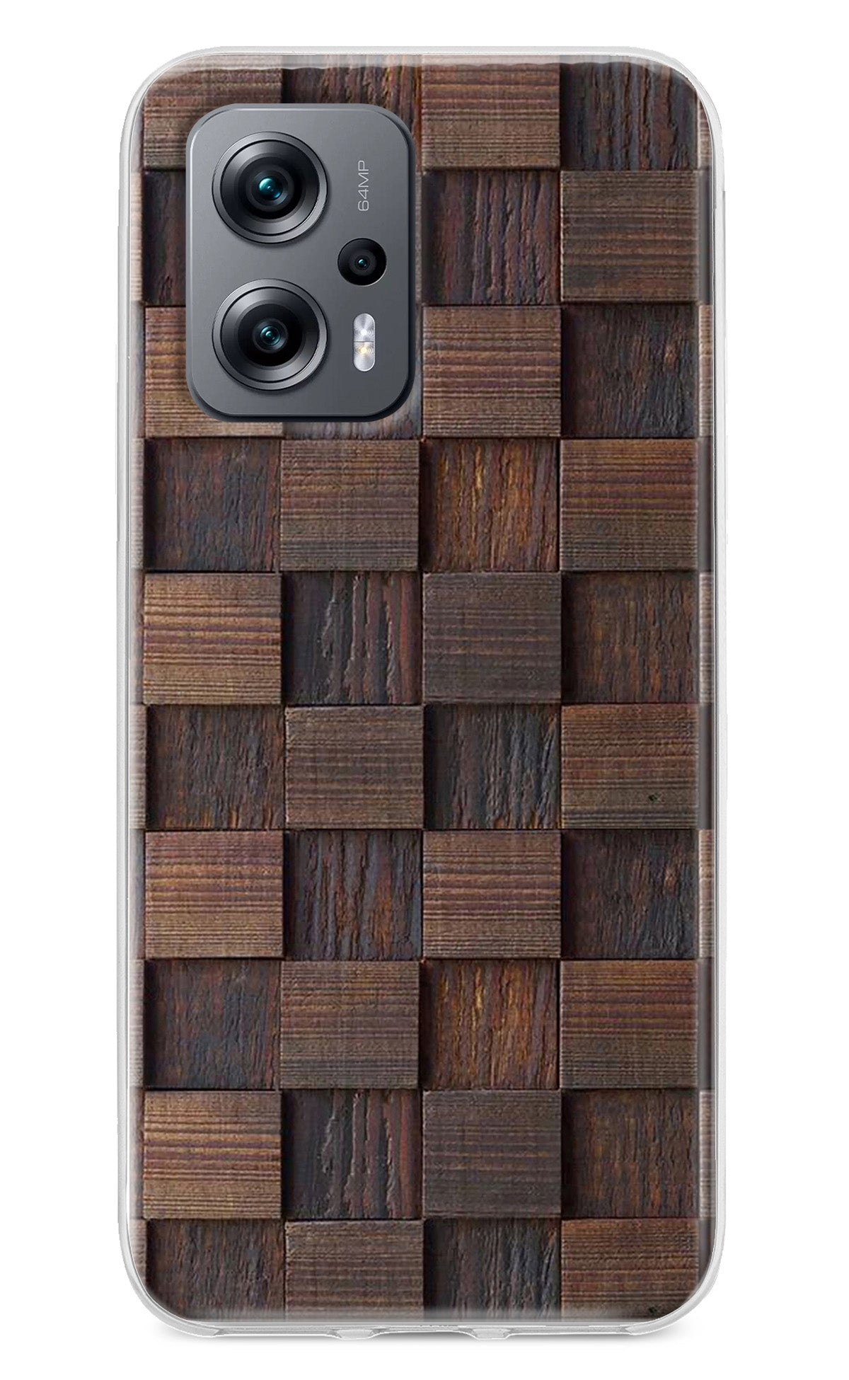 Wooden Cube Design Redmi K50i Back Cover