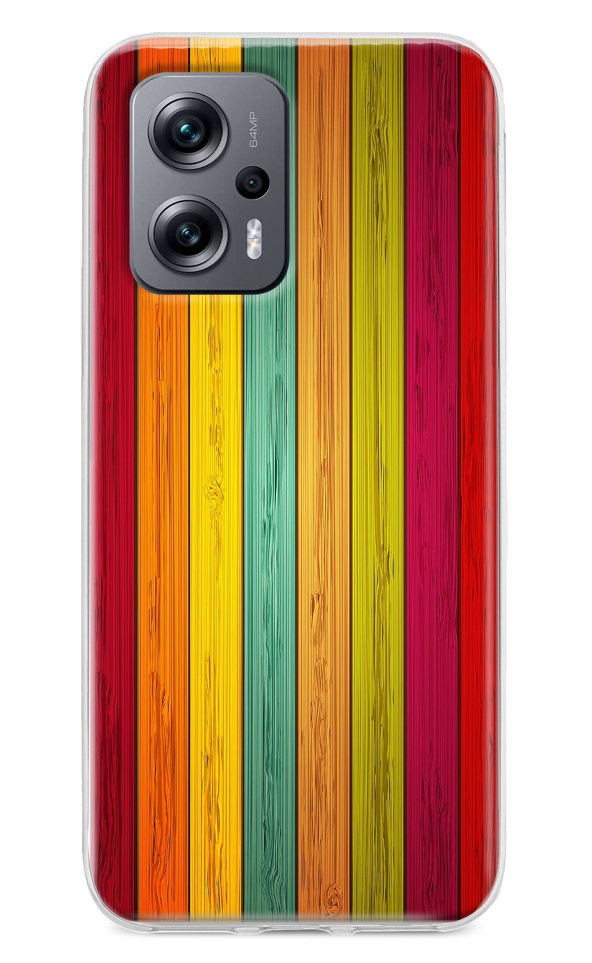 Multicolor Wooden Redmi K50i Back Cover