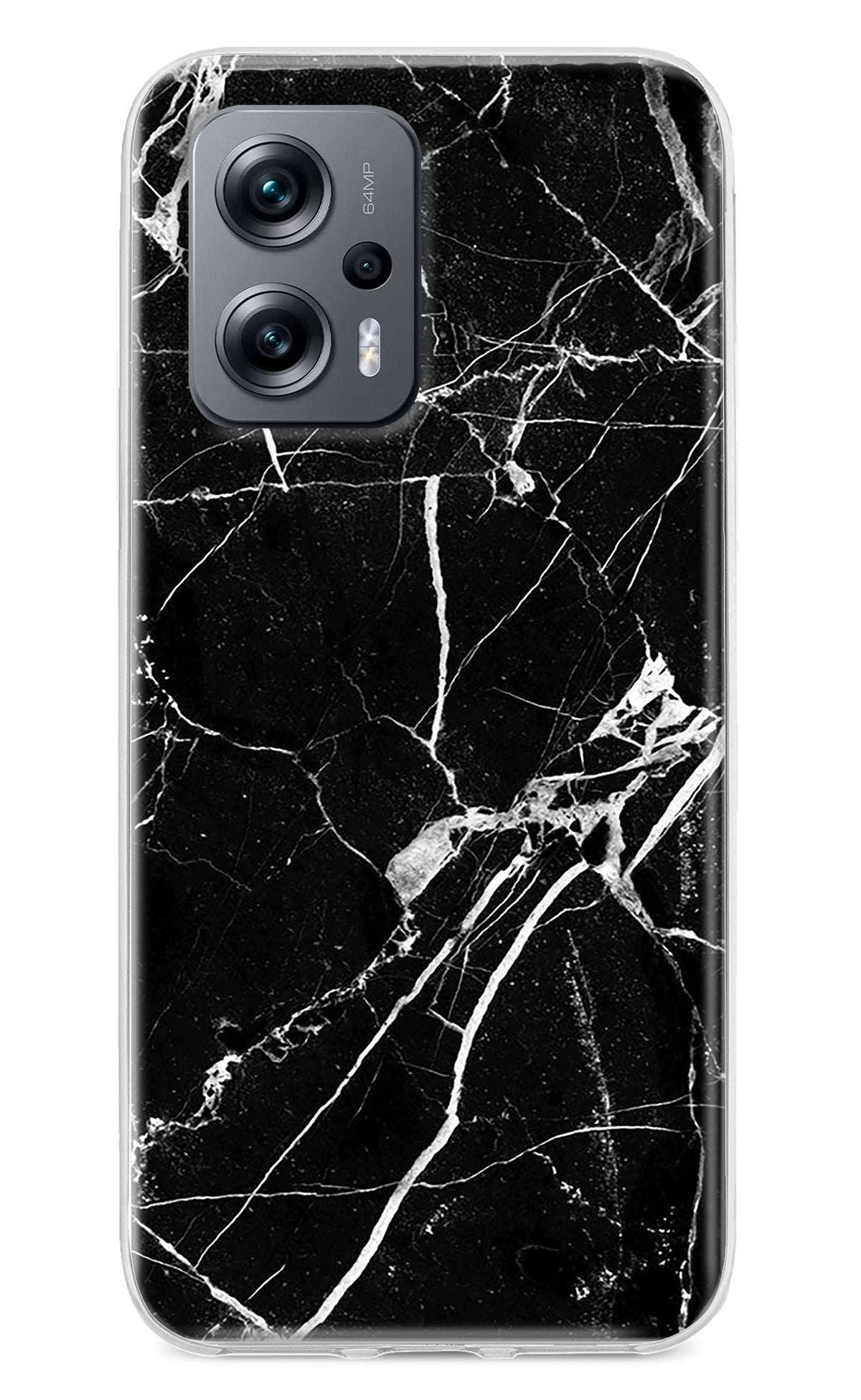 Black Marble Pattern Redmi K50i Back Cover