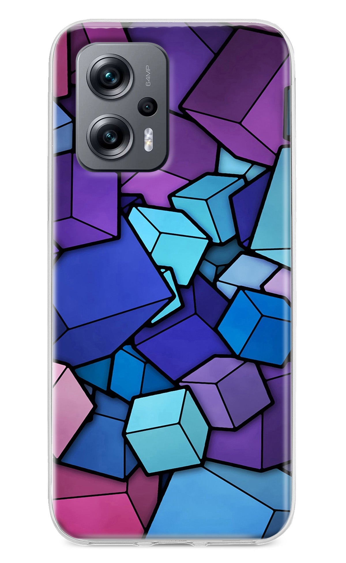 Cubic Abstract Redmi K50i Back Cover