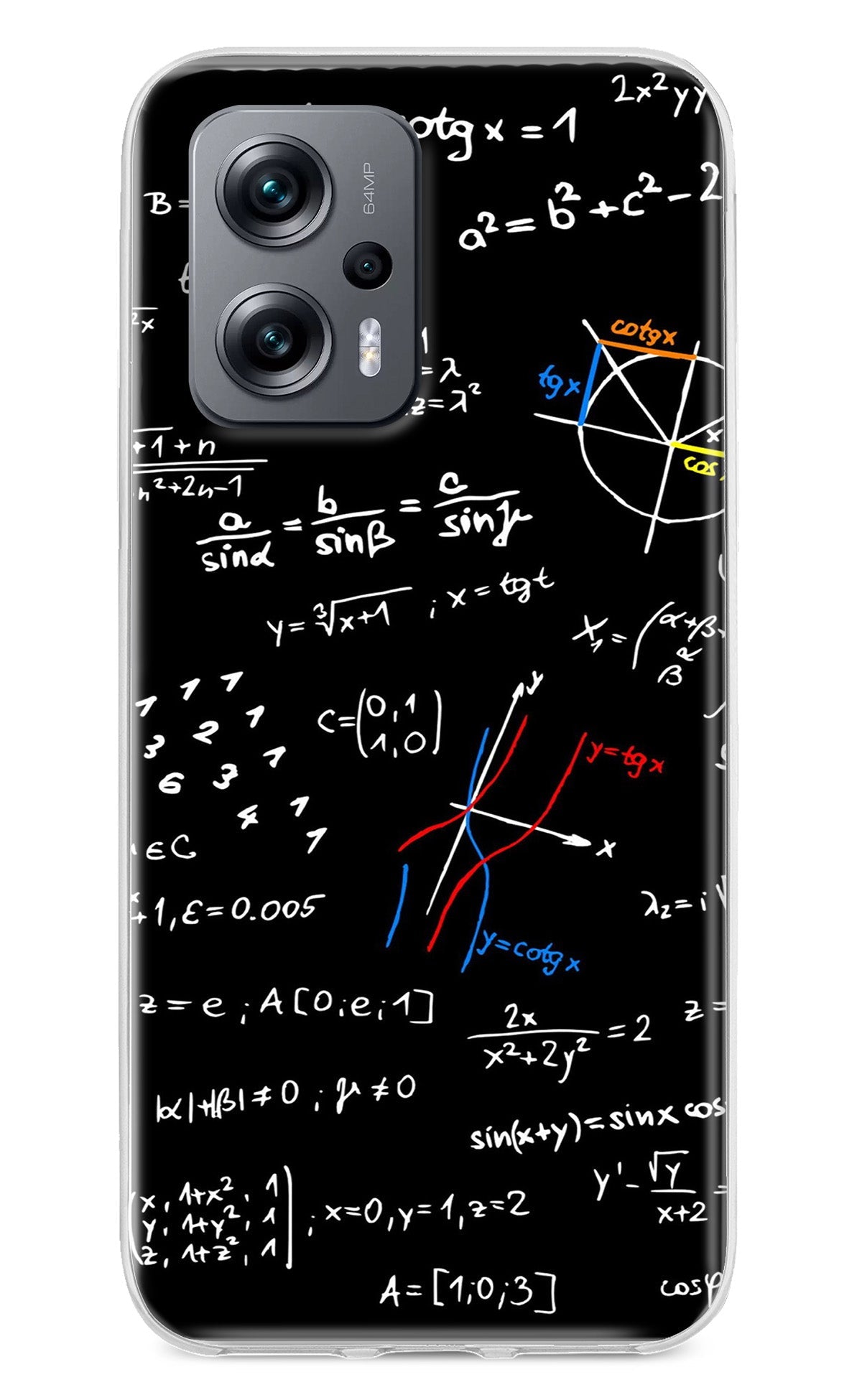 Mathematics Formula Redmi K50i Back Cover