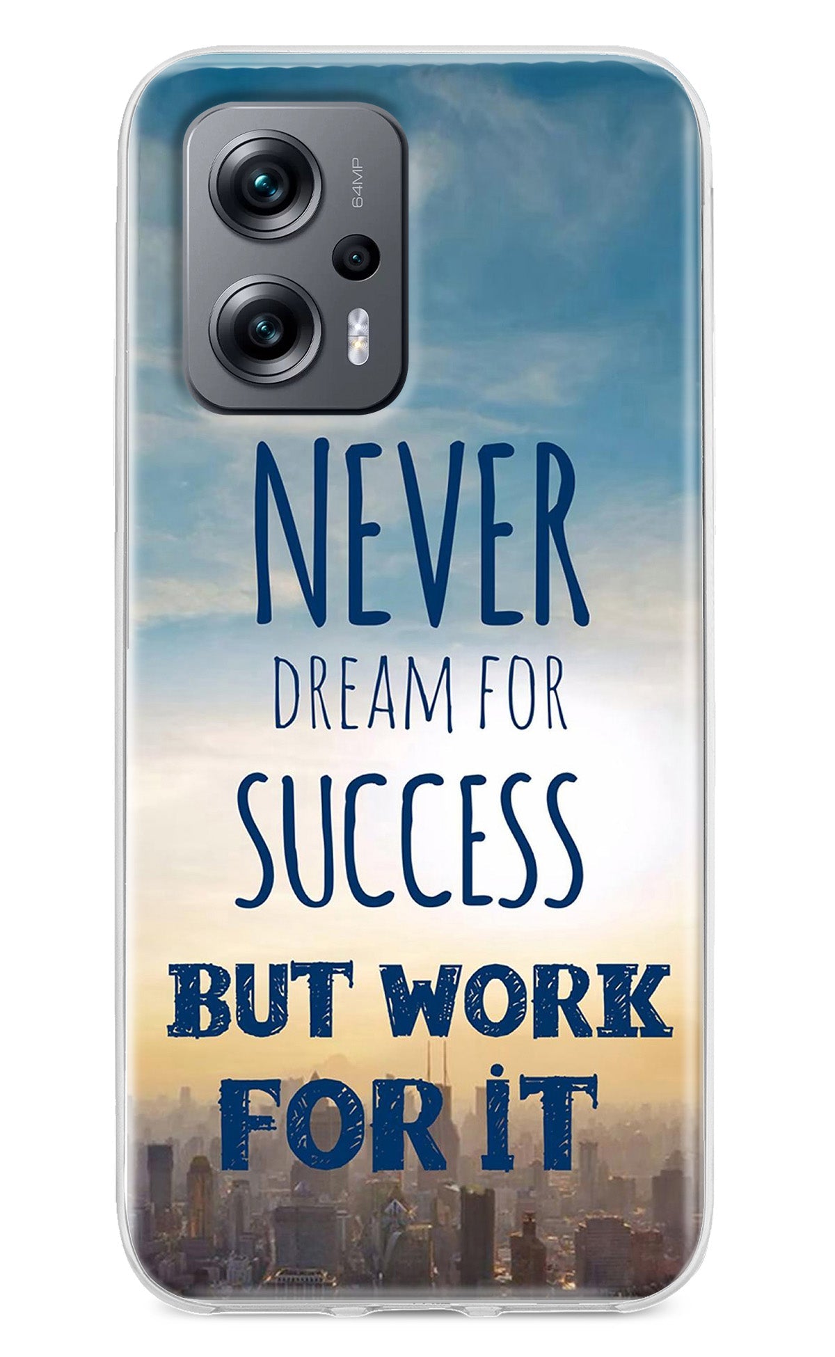 Never Dream For Success But Work For It Redmi K50i Back Cover