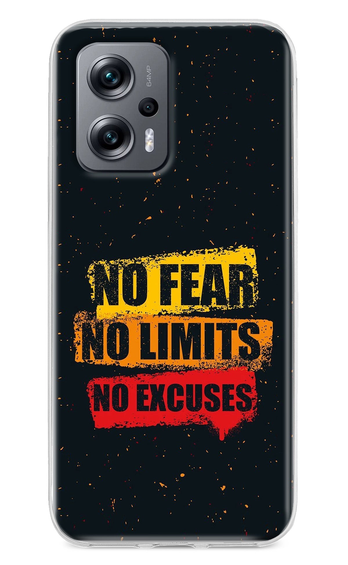 No Fear No Limits No Excuse Redmi K50i Back Cover