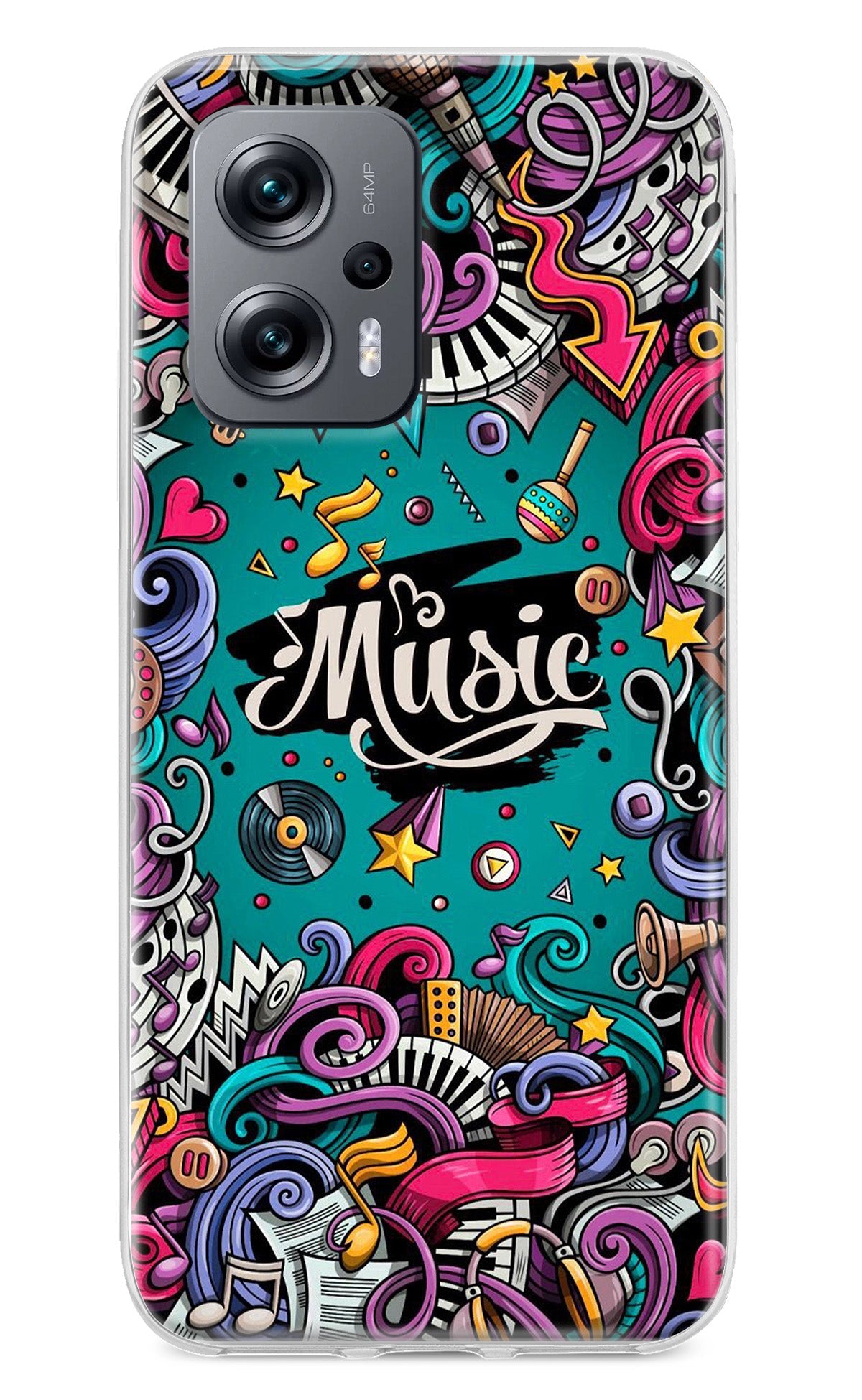 Music Graffiti Redmi K50i Back Cover