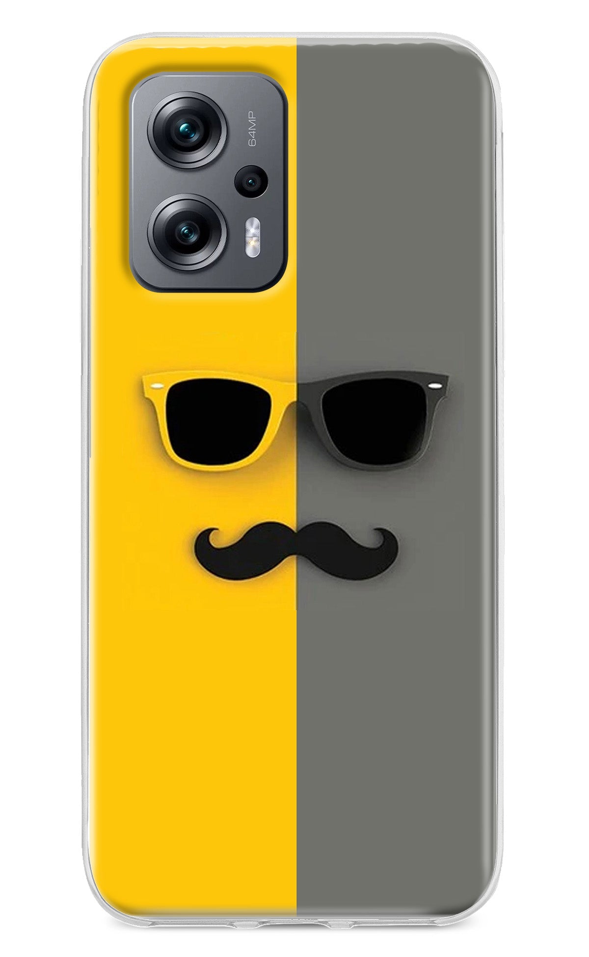 Sunglasses with Mustache Redmi K50i Back Cover