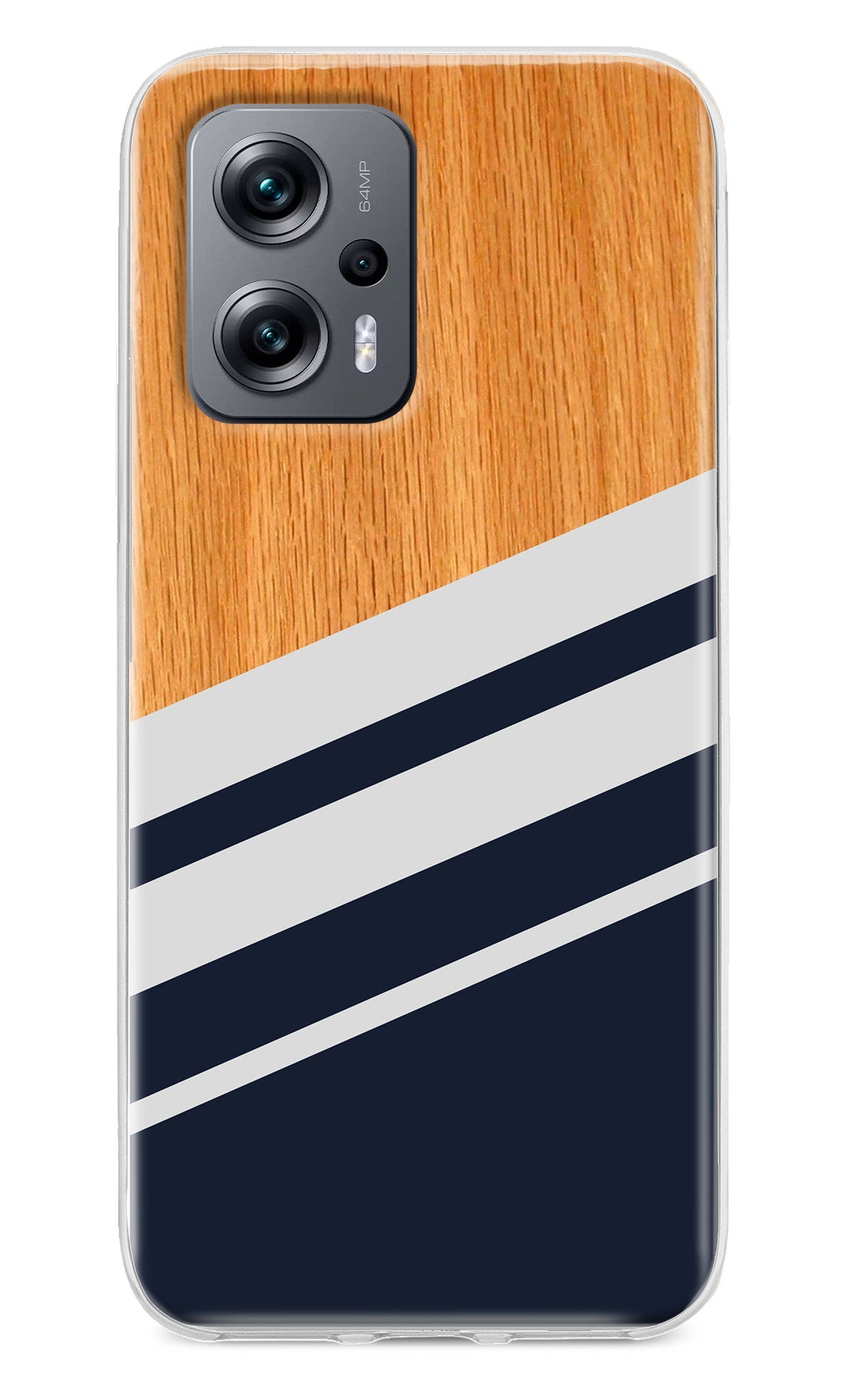 Blue and white wooden Redmi K50i Back Cover