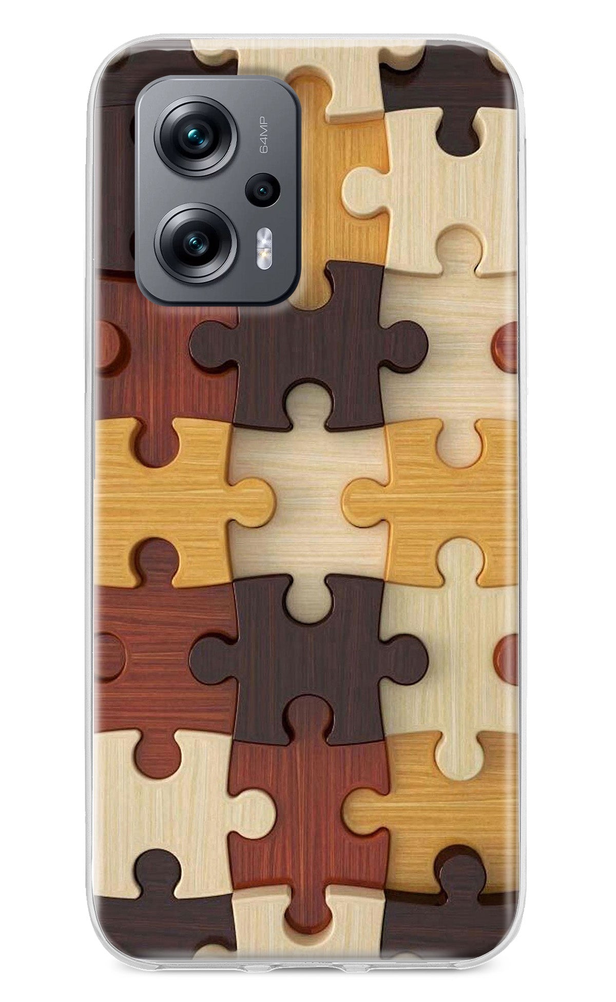 Wooden Puzzle Redmi K50i Back Cover