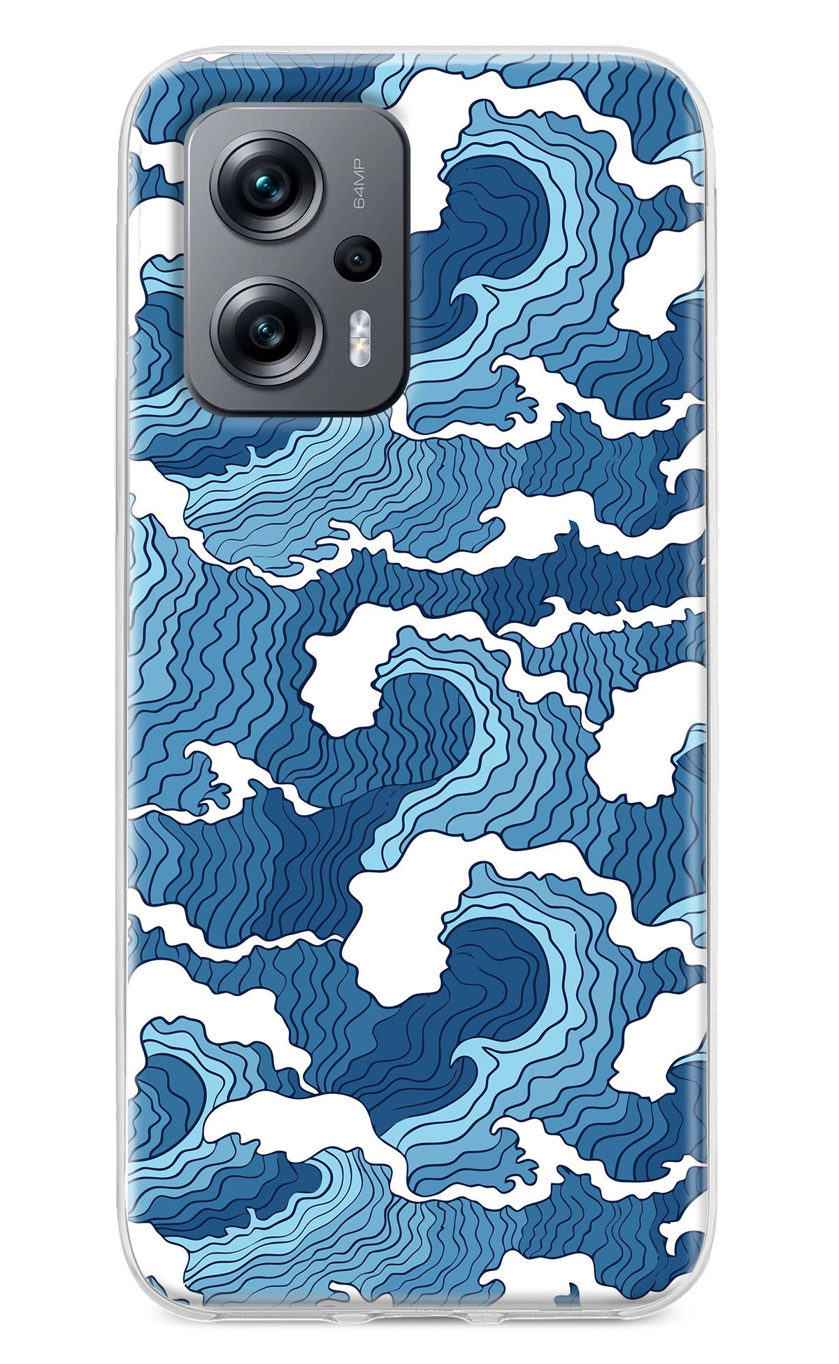 Blue Waves Redmi K50i Back Cover