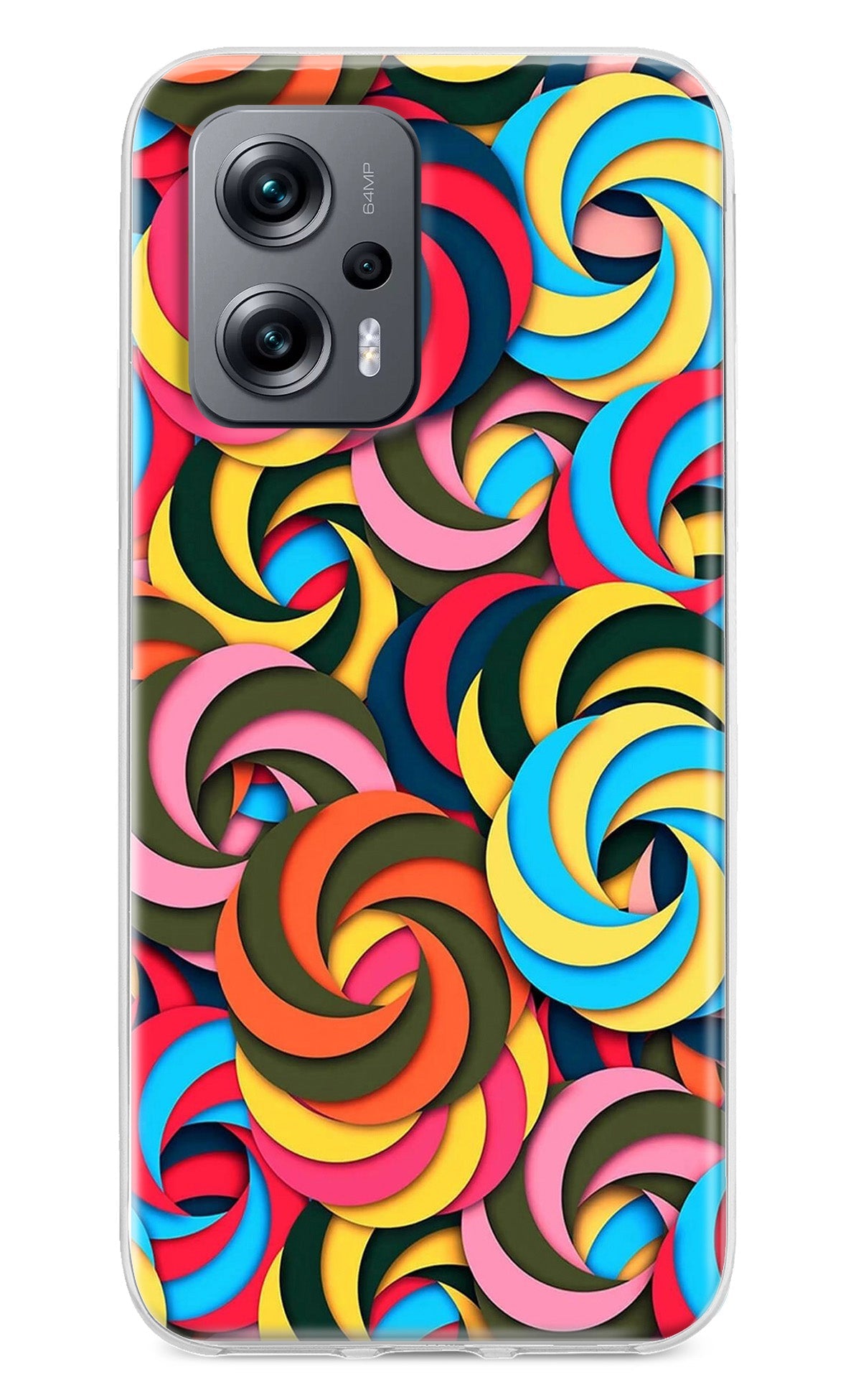 Spiral Pattern Redmi K50i Back Cover