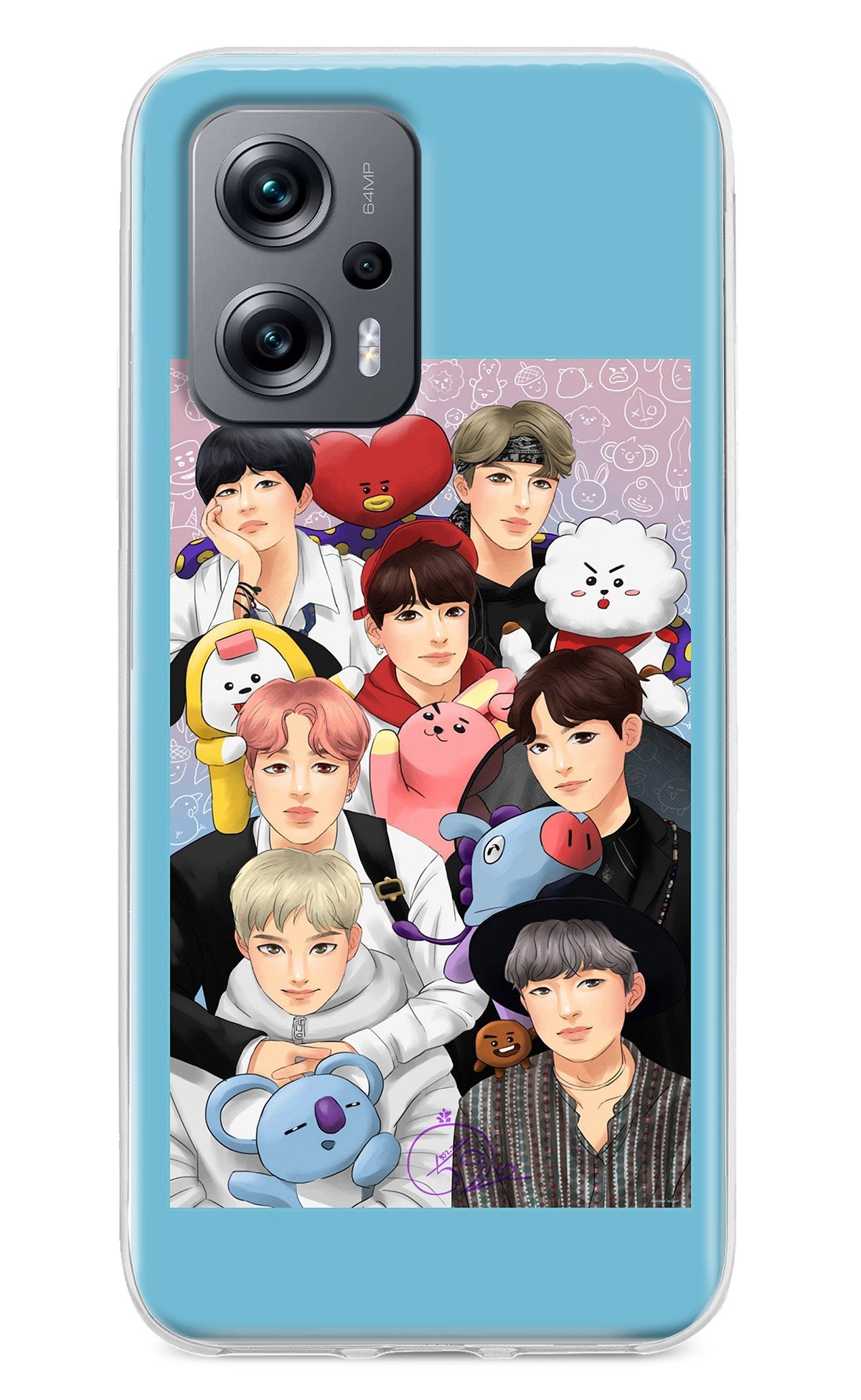 BTS with animals Redmi K50i Back Cover