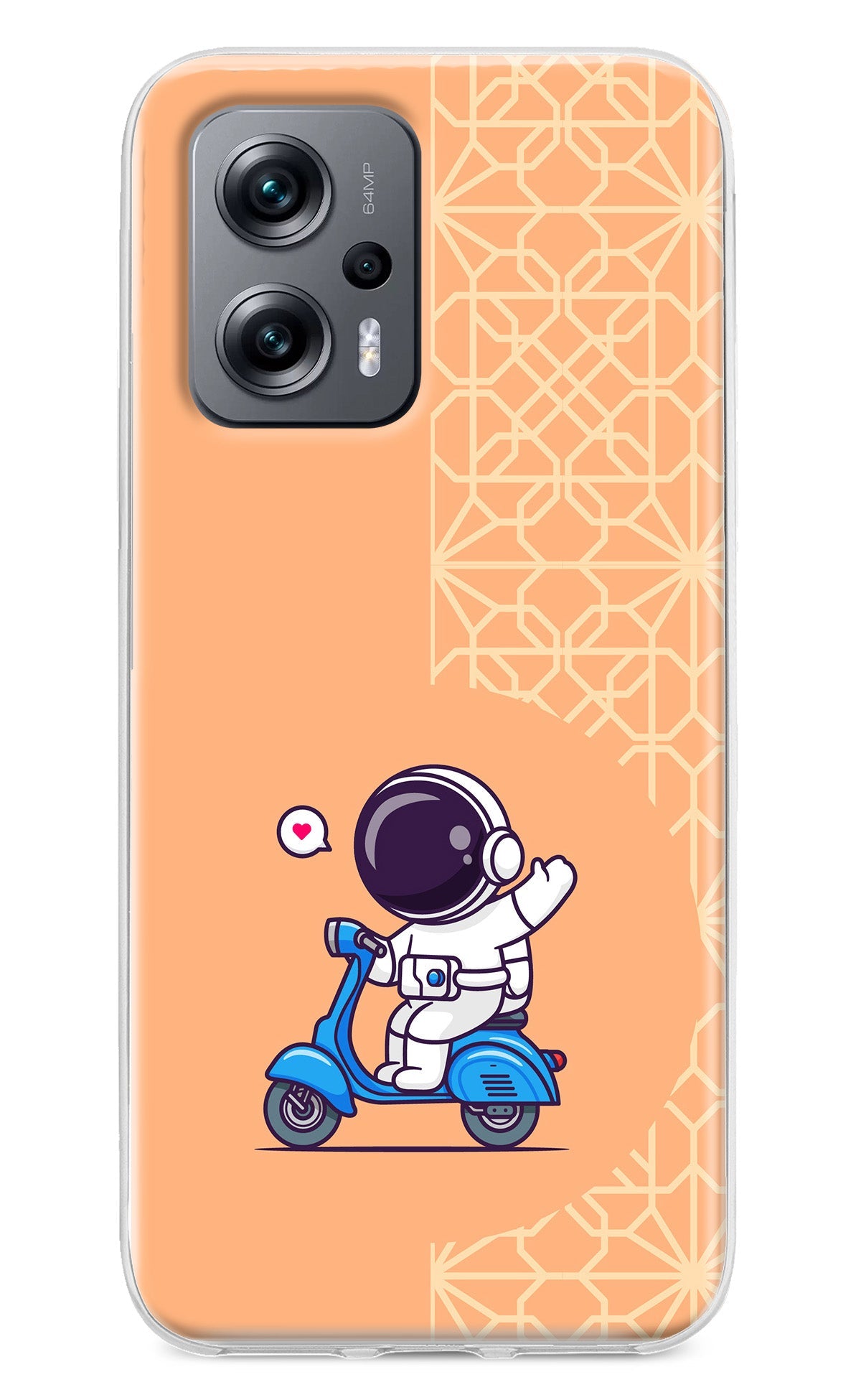 Cute Astronaut Riding Redmi K50i Back Cover