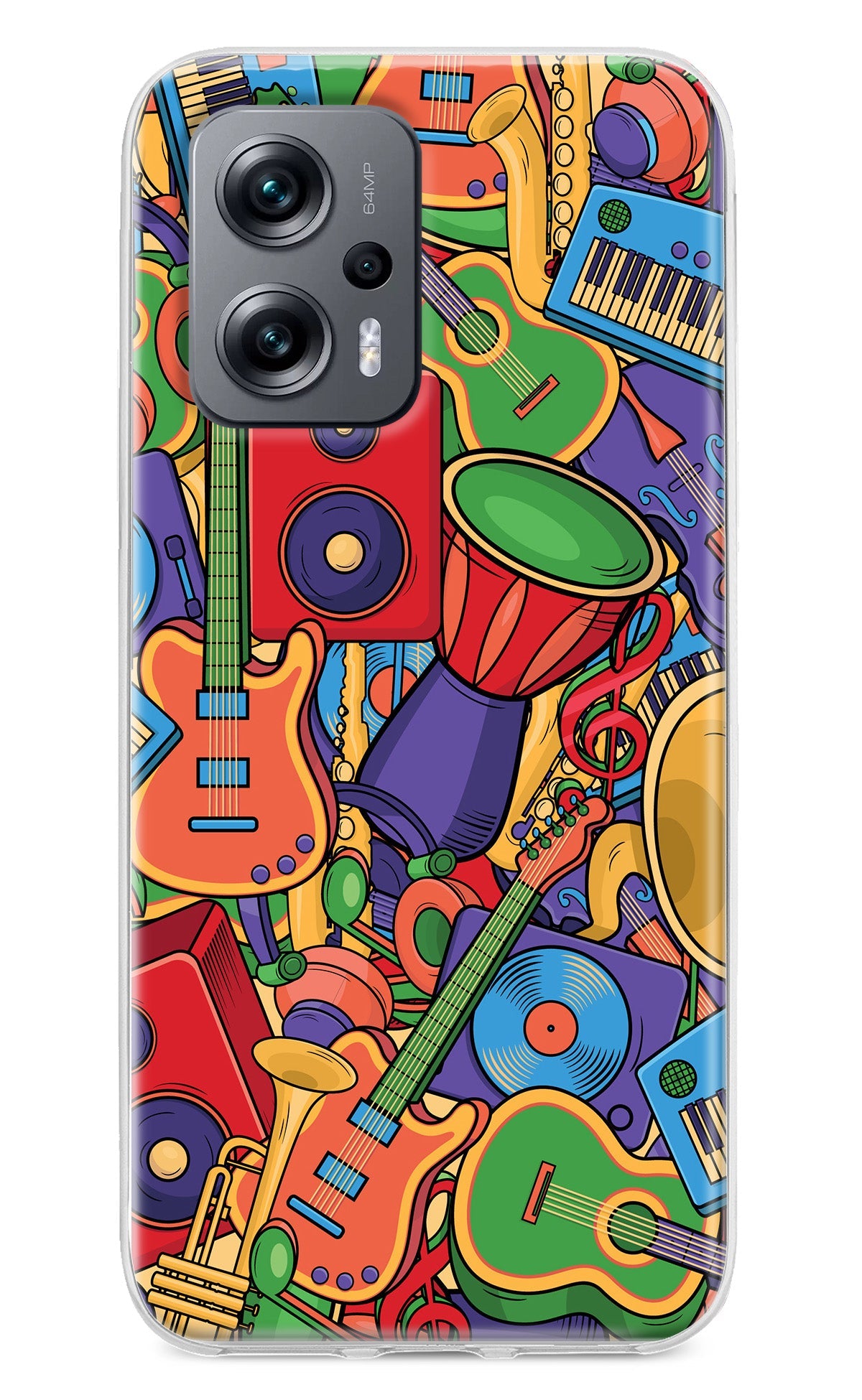 Music Instrument Doodle Redmi K50i Back Cover