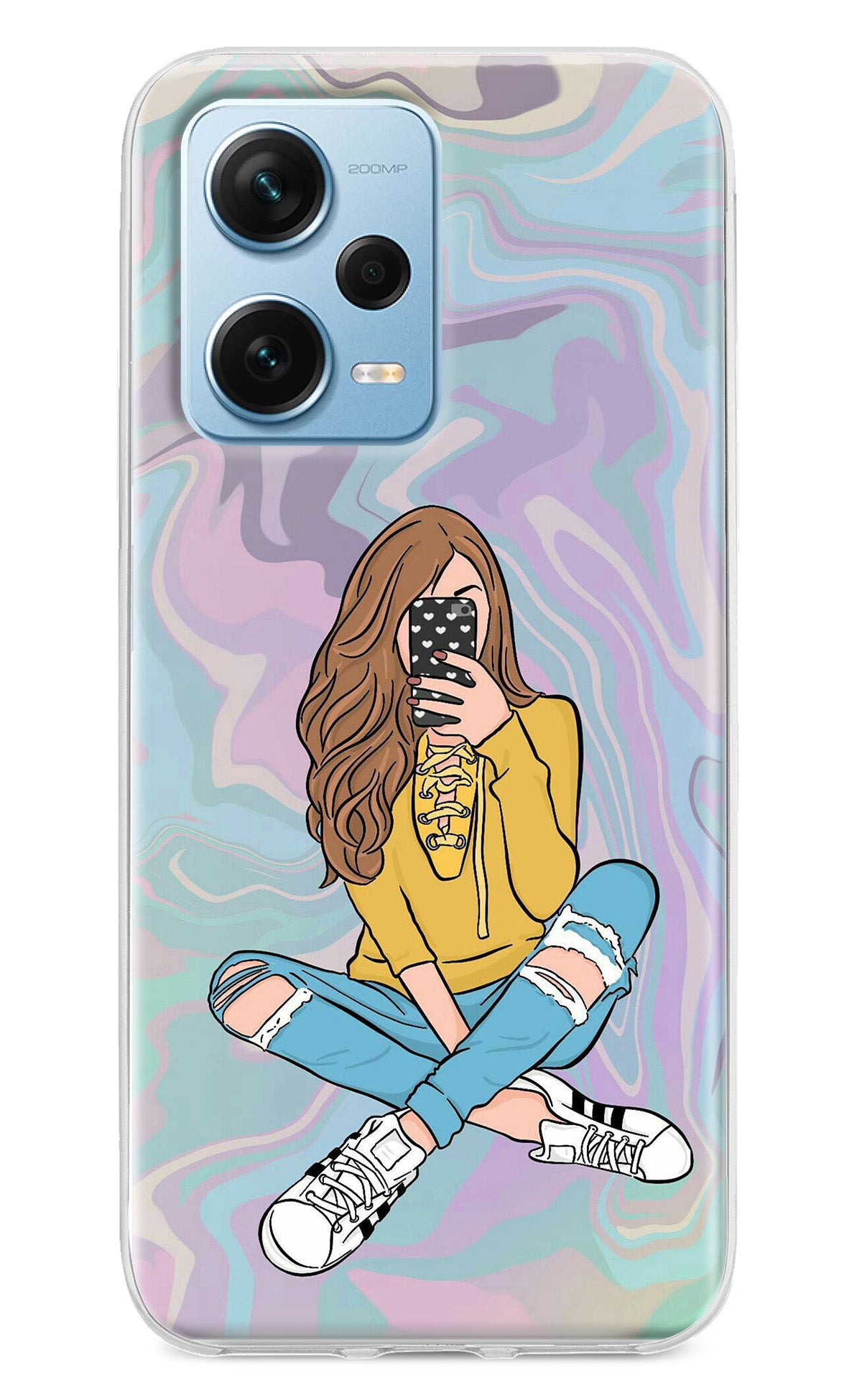 Selfie Girl Redmi Note 12 Pro+ 5G Back Cover