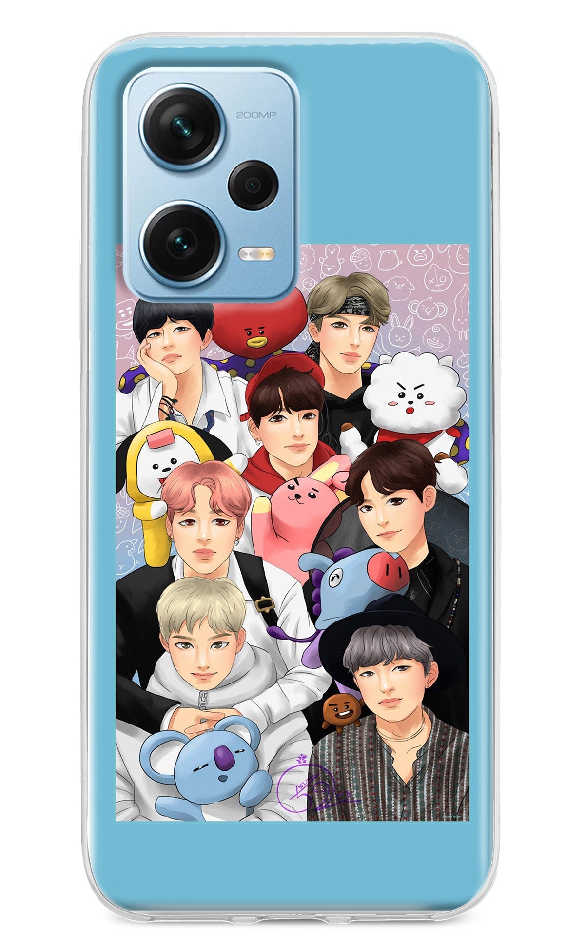 BTS with animals Redmi Note 12 Pro+ 5G Back Cover