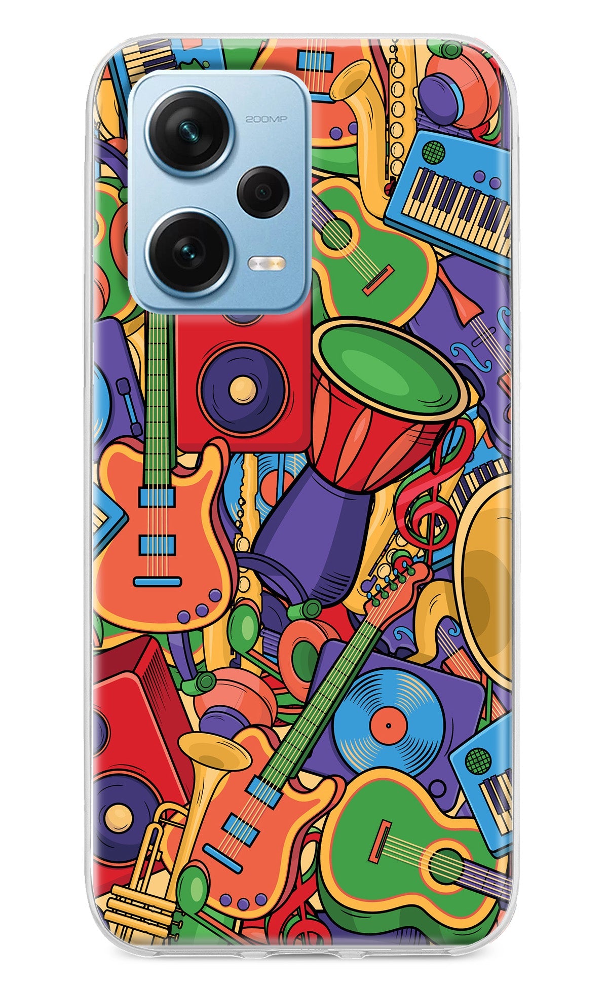 Music Instrument Doodle Redmi Note 12 Pro+ 5G Back Cover