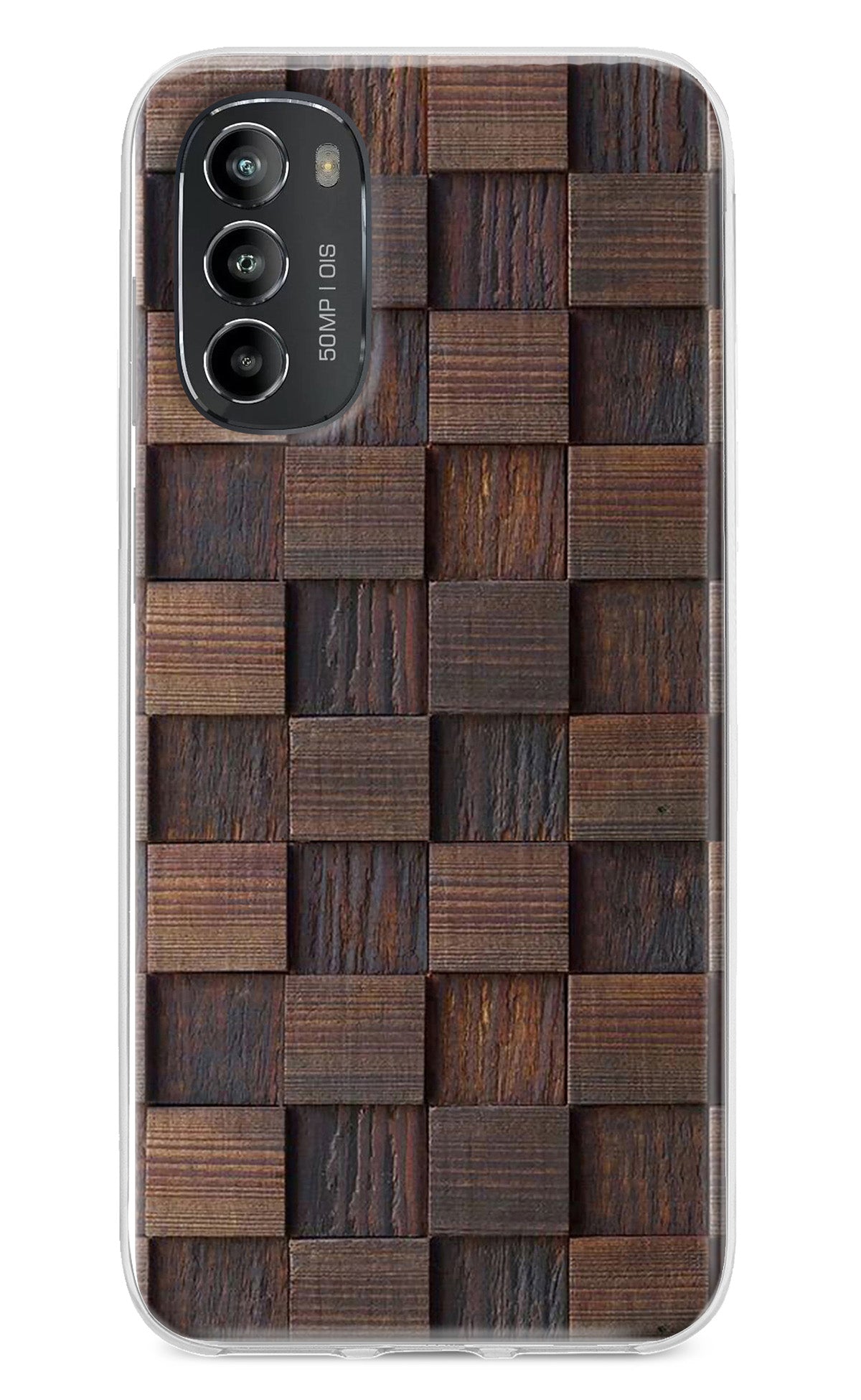 Wooden Cube Design Moto G82 5G Back Cover