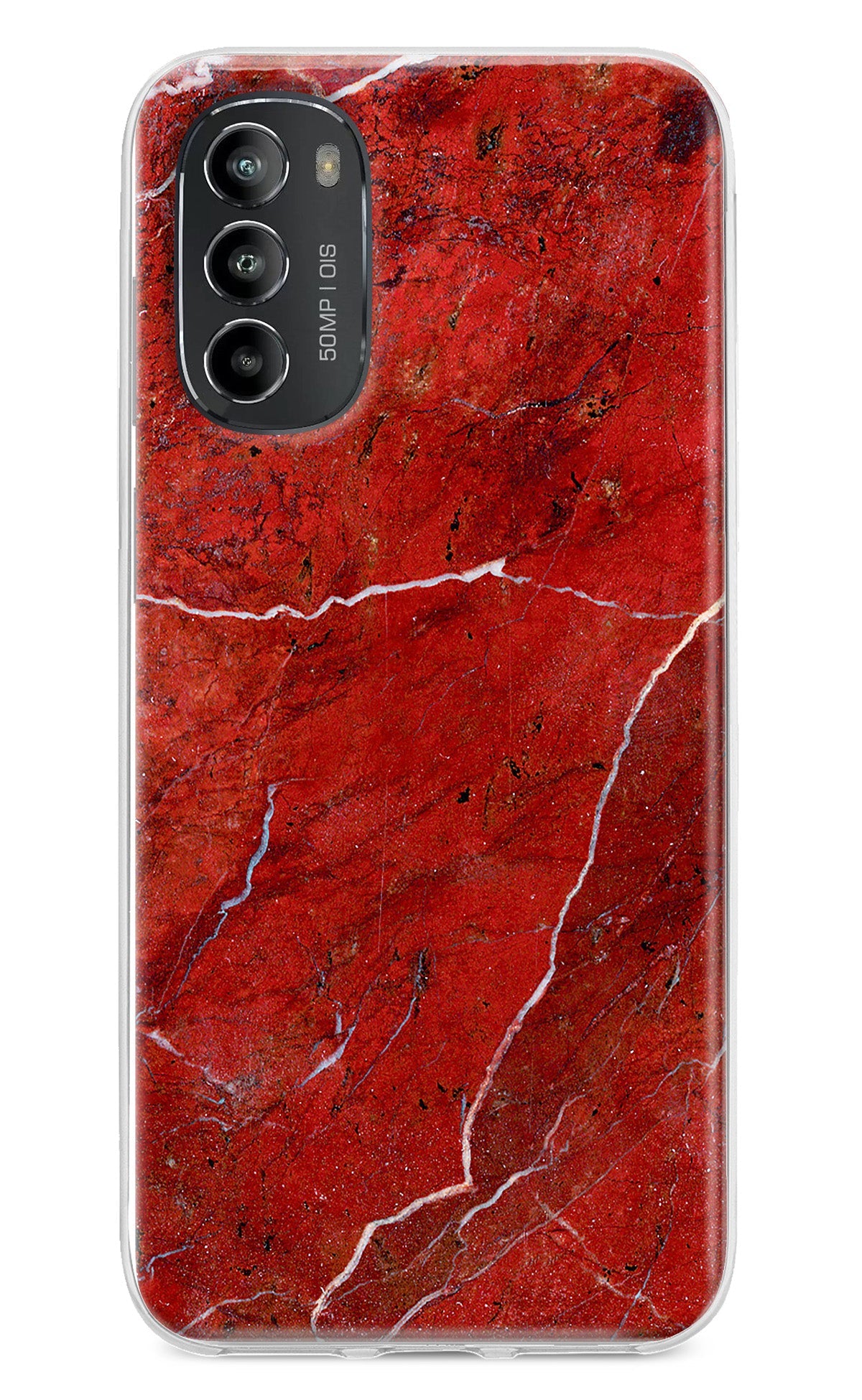 Red Marble Design Moto G82 5G Back Cover