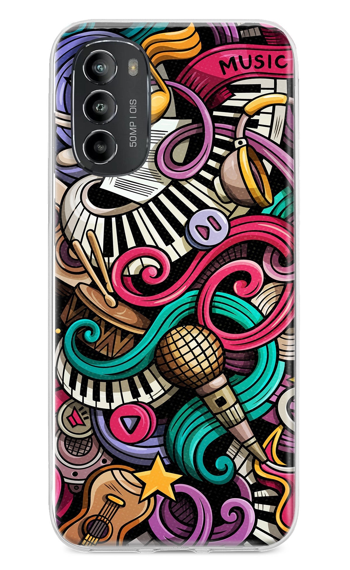 Music Abstract Moto G82 5G Back Cover