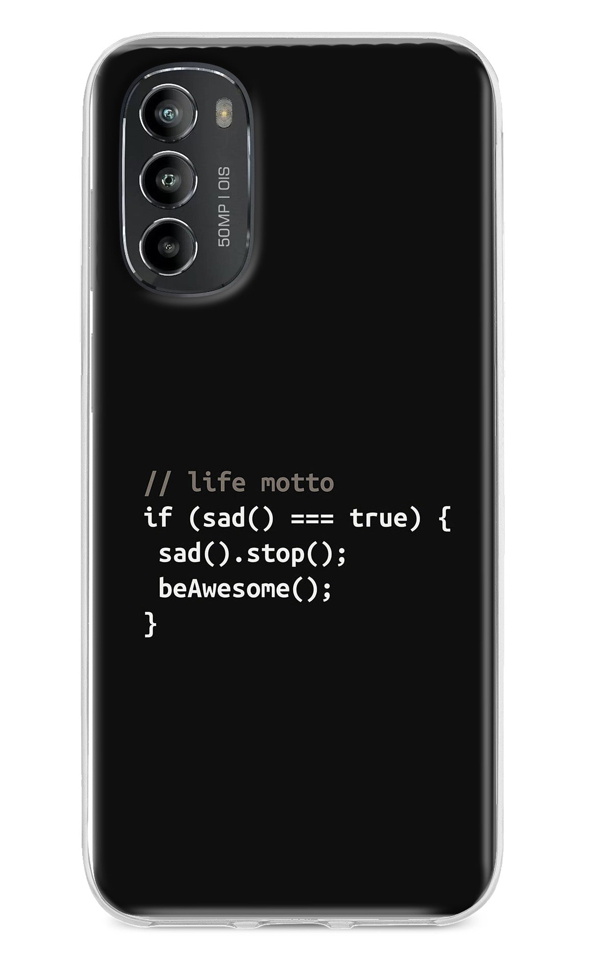 Life Motto Code Moto G82 5G Back Cover