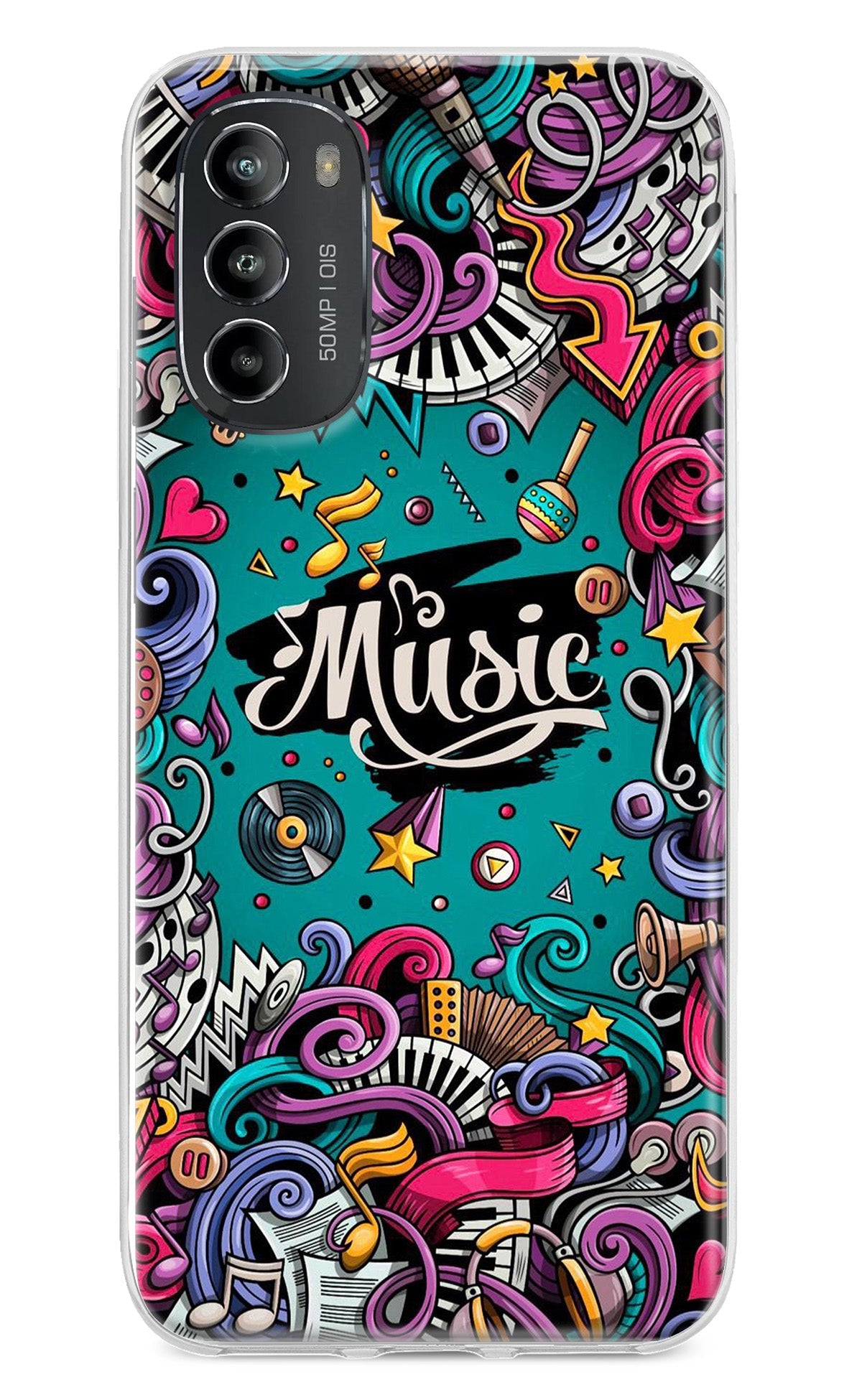 Music Graffiti Moto G82 5G Back Cover