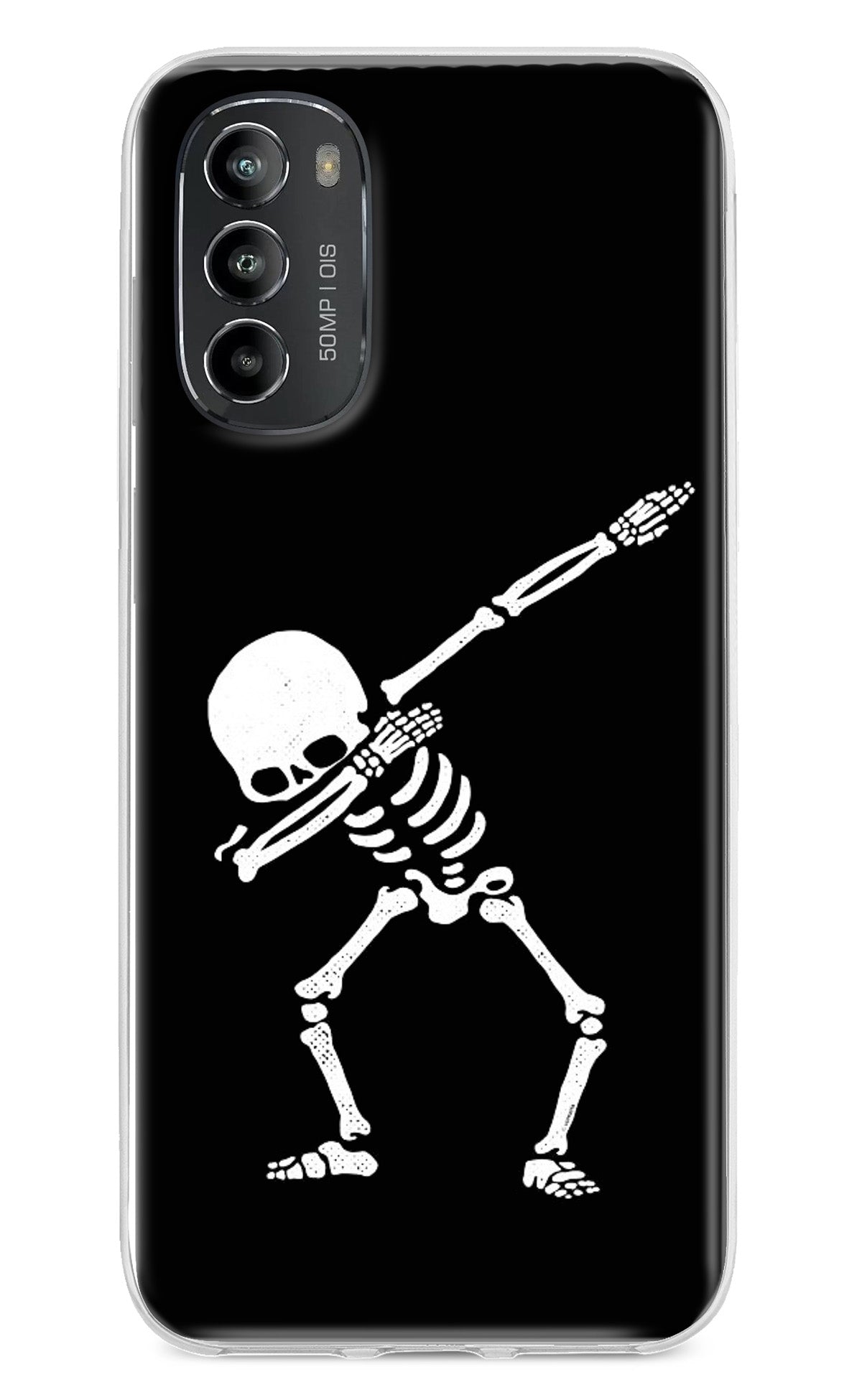 Dabbing Skeleton Art Moto G82 5G Back Cover