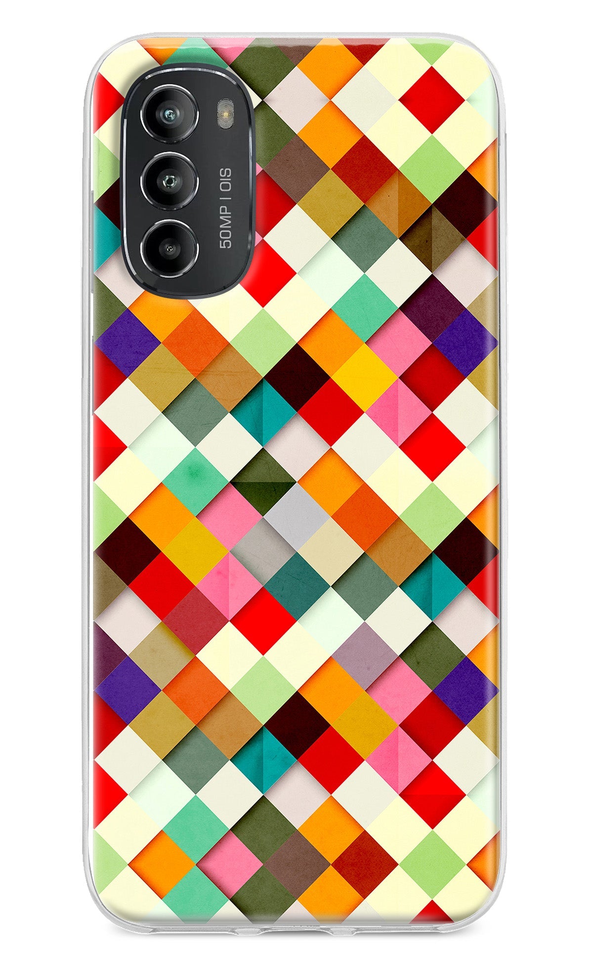 Geometric Abstract Colorful Moto G82 5G Back Cover