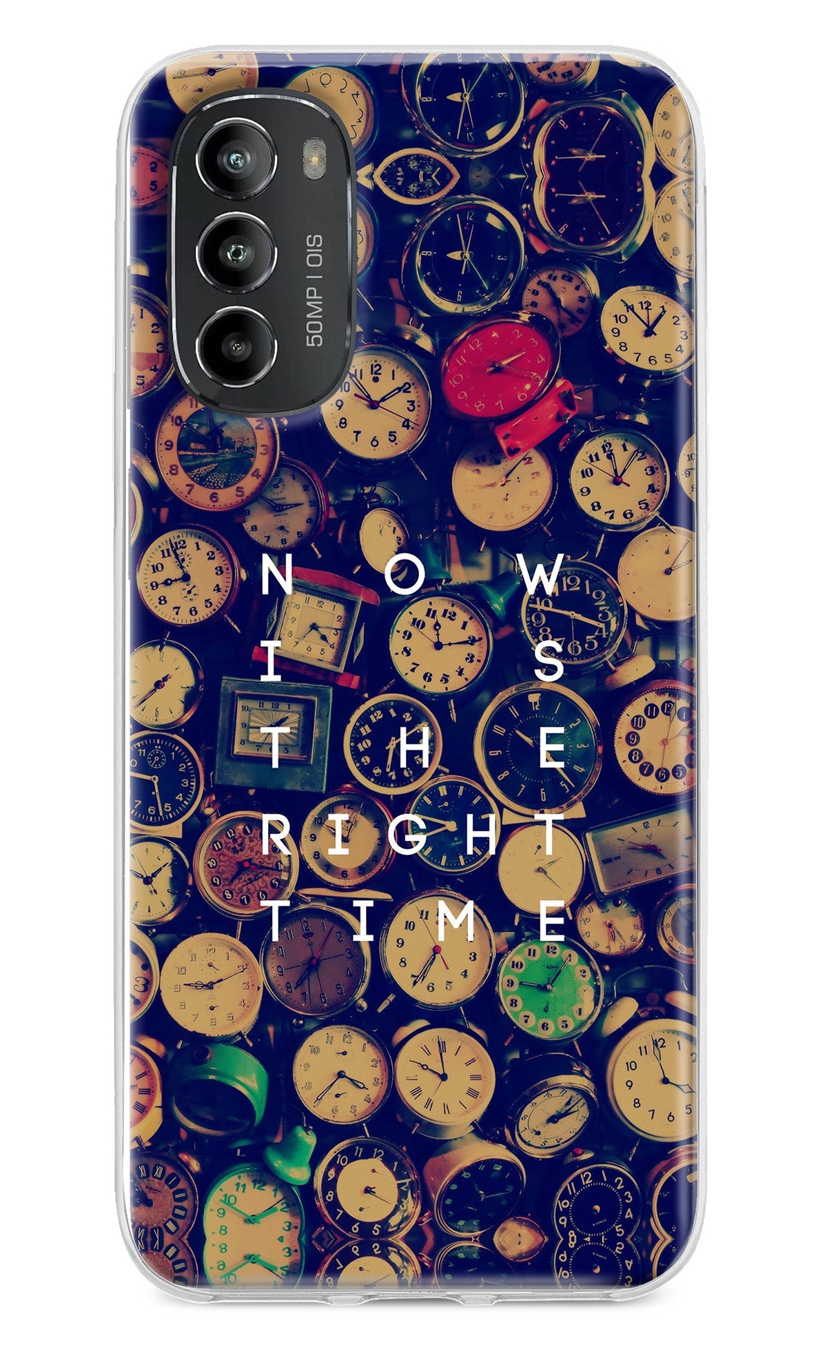 Now is the Right Time Quote Moto G82 5G Back Cover