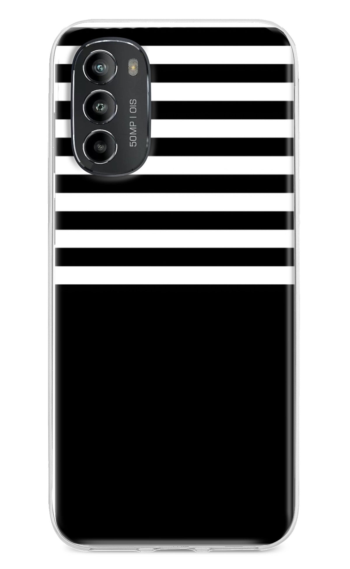 Black and White Print Moto G82 5G Back Cover