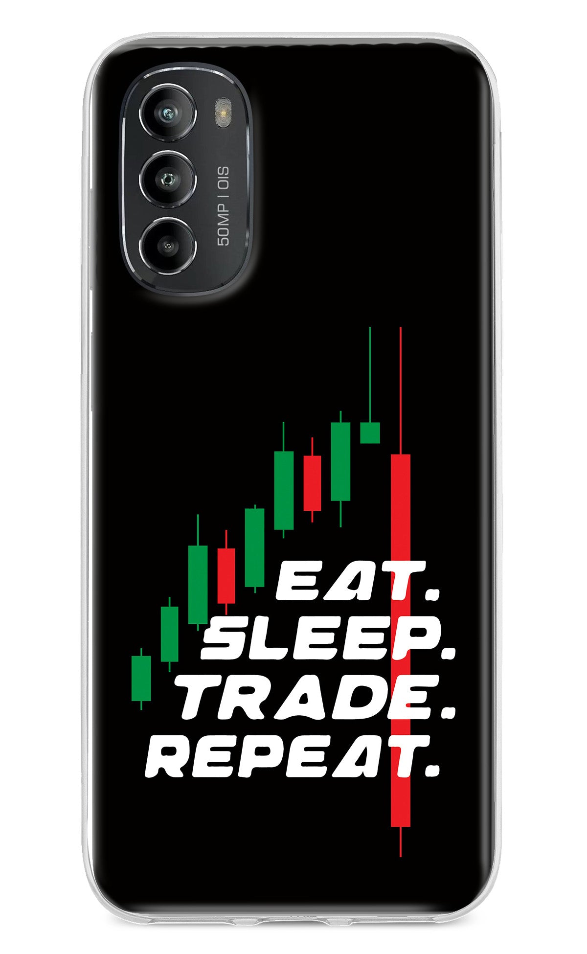 Eat Sleep Trade Repeat Moto G82 5G Back Cover