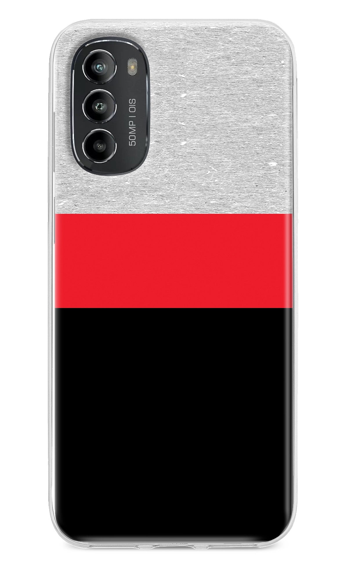 Tri Color Pattern Moto G82 5G Back Cover