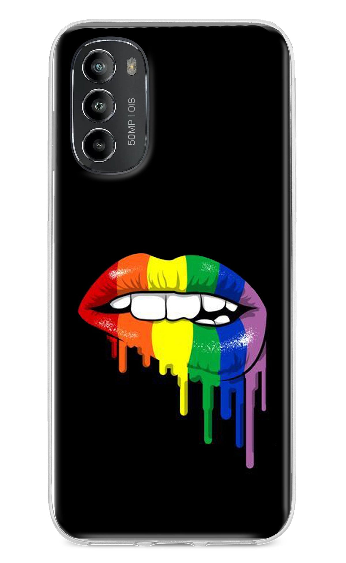 Lips Biting Moto G82 5G Back Cover